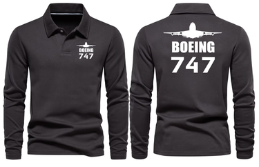 BOEING 747 LONG SLEEVE POLO